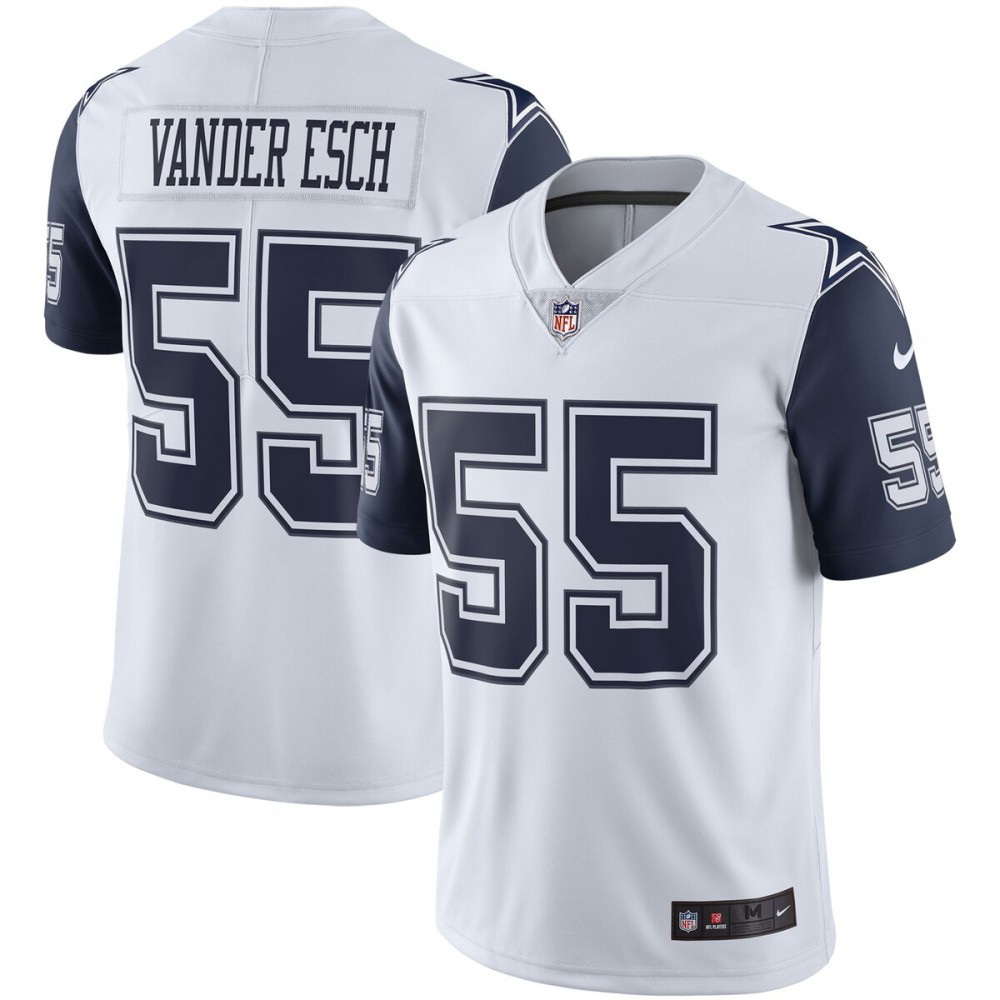 Leighton Vander Esch Nike Dallas Cowboys Color Rush Vapor Limited Jersey - White-Profan Arena